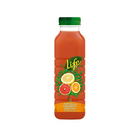 Life πορτοκάλι grapefruit σαγκουίνι οικογενειακή συσκευασία 1lt